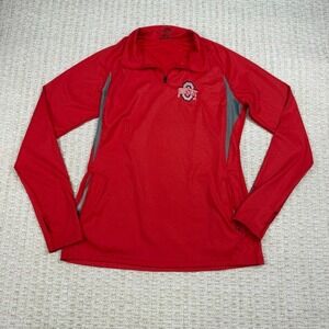 Ohio State Quarter Zip Pullover Size M Buckeyes Collegiate College Athletic